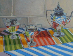 Still Life With Fabric Reflections, Oil on Canvas
