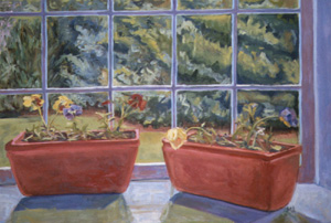 View Through A Window, Oil on Canvas